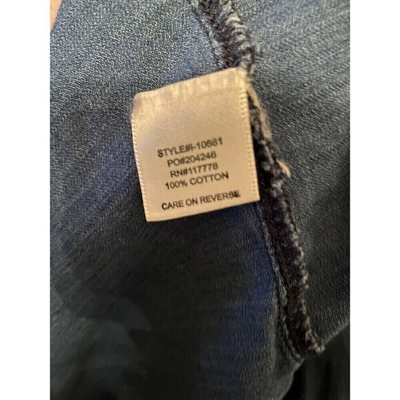 Love Stitch Denim Pearl Snap-down Shirt. Sz.M - Picture 5 of 5